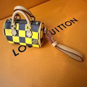 Louis Vuitton Mini Bag in Yellow and Blue Checkered Pattern